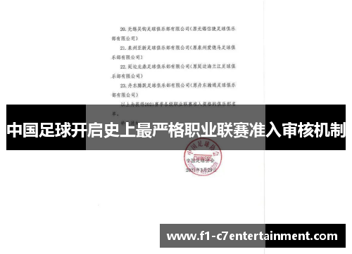 中国足球开启史上最严格职业联赛准入审核机制